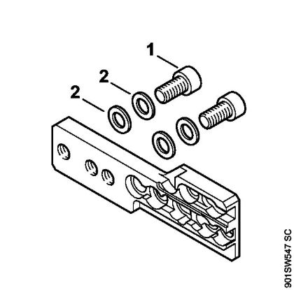 Moto-serras a gasolina (MS) MS 150 C-E Suporte para fixar o aparelho da marca Stihl