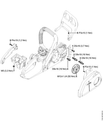 Moto-serras a gasolina (MS) MS 170 Binários de aperto da marca Stihl
