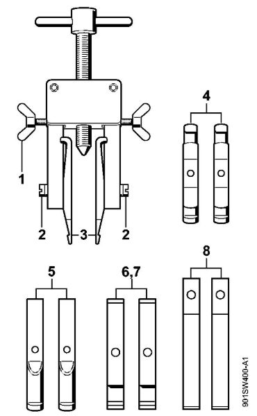Moto-serras a gasolina (MS) MS 181 Dispositivo de extracção da marca Stihl