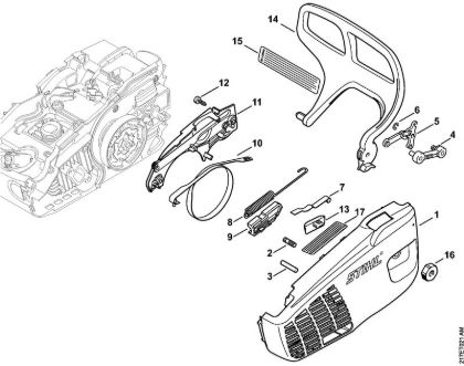 Moto-serras a gasolina (MS) MS 192 T Tampa do carreto da marca Stihl