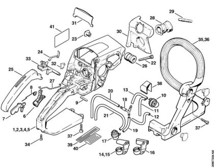 Moto-serras a gasolina (MS) MS 210 C-B Caixa do cabo da marca Stihl