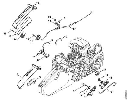 Moto-serras a gasolina (MS) MS 231 C-BE Accionamento de gás da marca Stihl