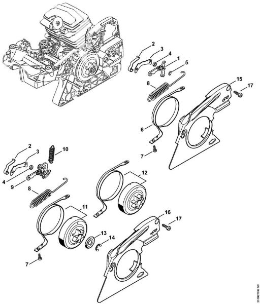 Moto-serras a gasolina (MS) MS 231 C-BE Freio da corrente da marca Stihl