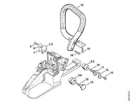 Moto-serras a gasolina (MS) MS 240 Sistema anti-vibratório da marca Stihl