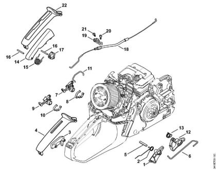 Moto-serras a gasolina (MS) MS 241 C-M Accionamento de gás da marca Stihl