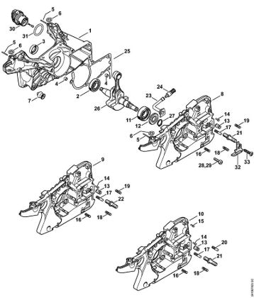 Moto-serras a gasolina (MS) MS 241 C-M Caixa da cambota da marca Stihl