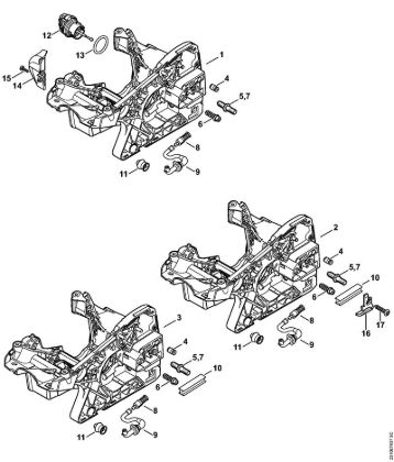 Moto-serras a gasolina (MS) MS 251 C-BE Cárter do motor da marca Stihl