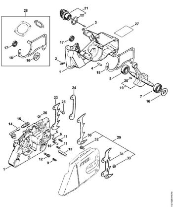 Moto-serras a gasolina (MS) MS 260 Caixa da cambota da marca Stihl