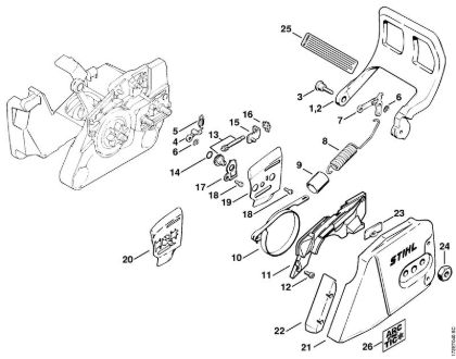Moto-serras a gasolina (MS) MS 260 Freio da corrente da marca Stihl