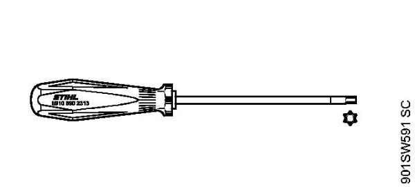 Moto-serras a gasolina (MS) MS 261 C-M VW Chave de fenda T10 da marca Stihl