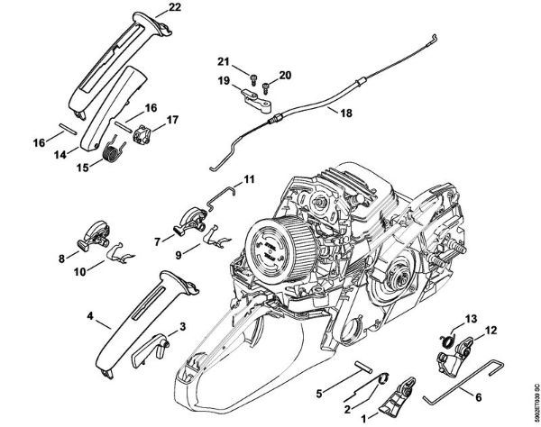 Moto-serras a gasolina (MS) MS 261 C-MQ Accionamento de gás da marca Stihl