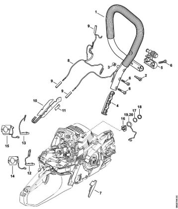 Moto-serras a gasolina (MS) MS 261-VW Aquecimento da marca Stihl