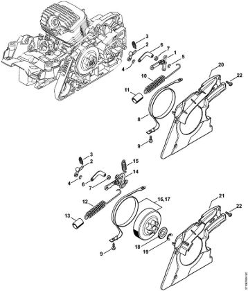 Moto-serras a gasolina (MS) MS 271 Freio da corrente da marca Stihl
