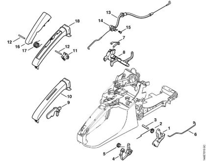 Moto-serras a gasolina (MS) MS 280 C-BQ Accionamento de gás da marca Stihl
