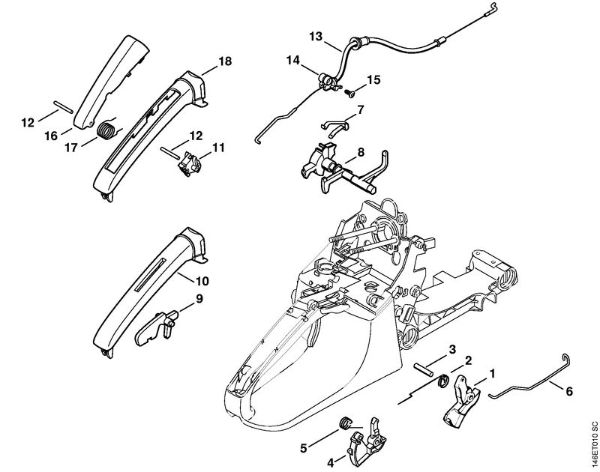 Moto-serras a gasolina (MS) MS 280 C-BQ Accionamento de gás da marca Stihl