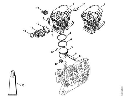 Moto-serras a gasolina (MS) MS 280 C-BQ Cilindro MS 280 da marca Stihl