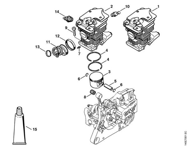 Moto-serras a gasolina (MS) MS 280 C-BQ Cilindro MS 280 da marca Stihl