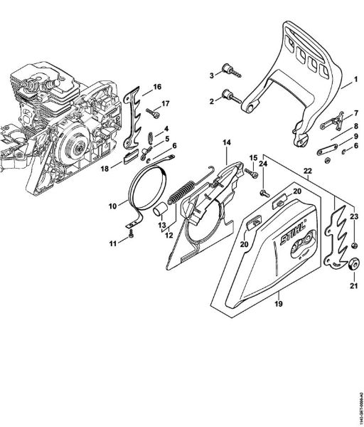 Moto-serras a gasolina (MS) MS 311 Protector, Freio de corrente da marca Stihl