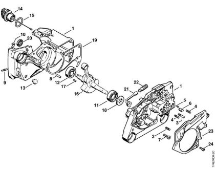 Moto-serras a gasolina (MS) MS 360 WVH Caixa da cambota da marca Stihl