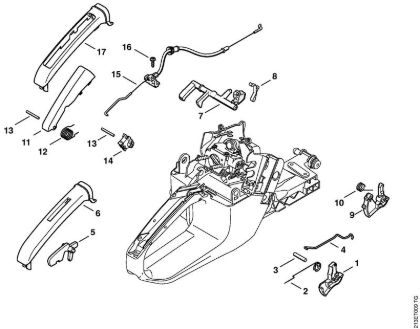 Moto-serras a gasolina (MS) MS 361 C-Q Accionamento de gás da marca Stihl