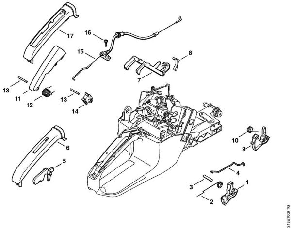 Moto-serras a gasolina (MS) MS 361-VW Accionamento de gás da marca Stihl