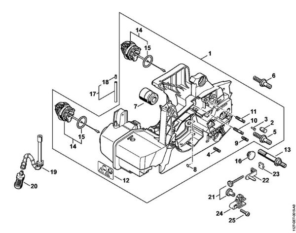 Moto-serras a gasolina (MS) MS 390 Cárter do motor da marca Stihl