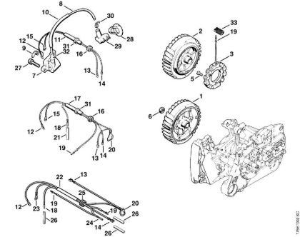Moto-serras a gasolina (MS) MS 440-N Sistema de ignição da marca Stihl