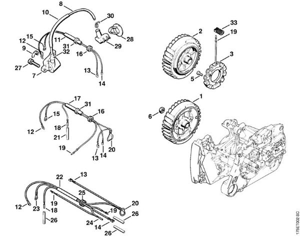 Moto-serras a gasolina (MS) MS 440-W Sistema de ignição da marca Stihl