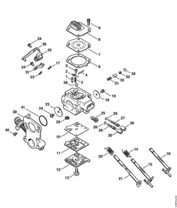 Moto-serras a gasolina (MS) MS 441 C-Q Carburador HD-41 da marca Stihl