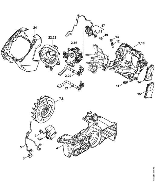 Moto-serras a gasolina (MS) MS 441 C-Q M-Tronic da marca Stihl