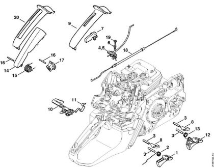 Moto-serras a gasolina (MS) MS 441-W Accionamento de gás da marca Stihl