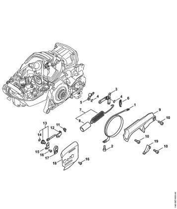 Moto-serras a gasolina (MS) MS 462 C-M R RettungssÃ¤ge Freio de corrente, Dispositivo tensor da corrente da marca Stihl