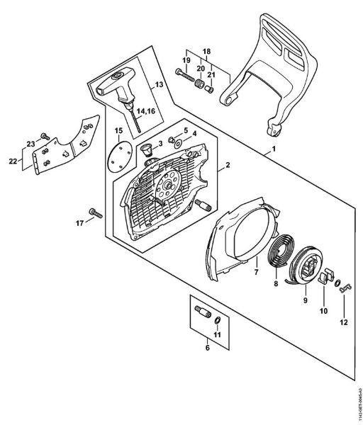 Moto-serras a gasolina (MS) MS 462 C-M VW Dispositivo de arranque M-Tronic da marca Stihl