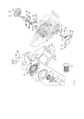 Imagem de Sistema de ignição, Caixa do ventilador MS 500i