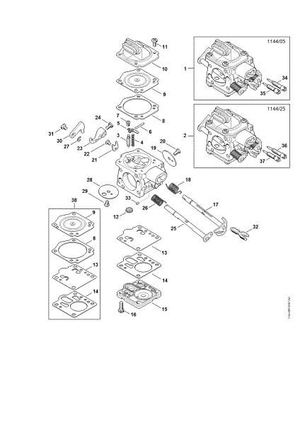 Imagem de Carburador 1144/05, 1144/25 MS 651