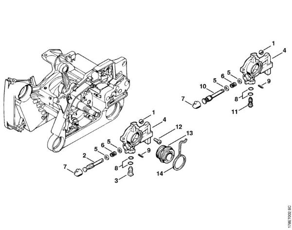 Moto-serras a gasolina (MS) MS 660-W Bomba de óleo da marca Stihl