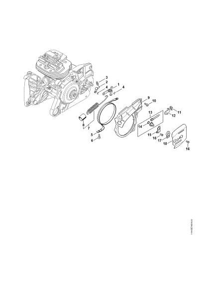 Imagem de Freio de corrente, Dispositivo tensor da corrente MS 661