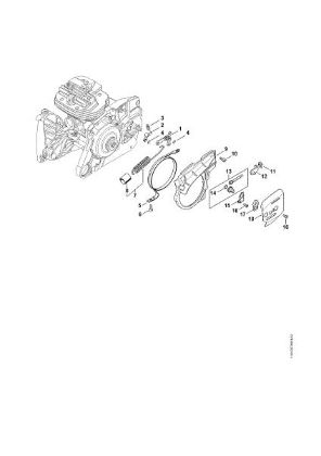Imagem de Freio de corrente, Dispositivo tensor da corrente MS 661 C-M