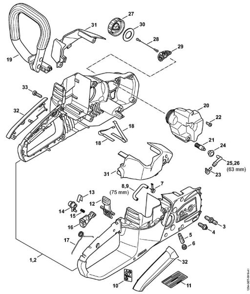 Moto-serras alimentadas a bateria (MSA) MSA 120 C-B Caixa do cabo, Cobertura da marca Stihl