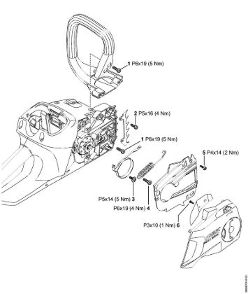 Moto-serras alimentadas a bateria (MSA) MSA 160 C-B Binários de aperto da marca Stihl