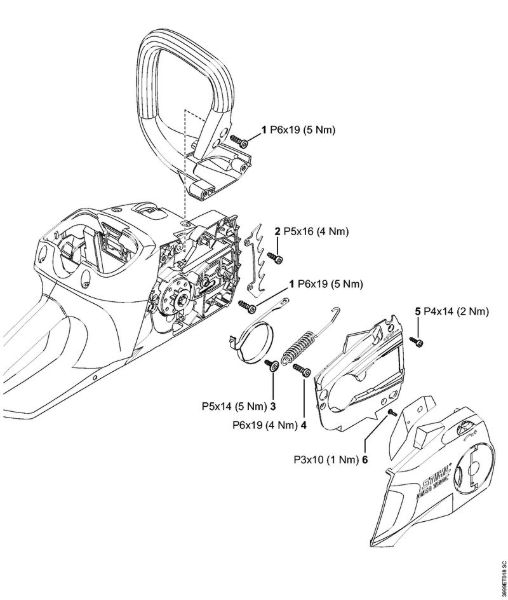 Moto-serras alimentadas a bateria (MSA) MSA 160 C-B Binários de aperto da marca Stihl