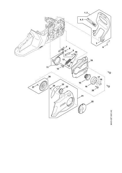 Imagem de Protector, Freio de corrente, Dispositivo tensor da corrente MSA 160.0 C-B