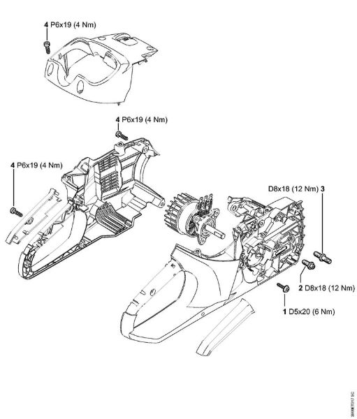 Moto-serras alimentadas a bateria (MSA) MSA 200 C-B Binários de aperto da marca Stihl