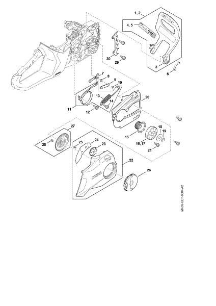 Imagem de Protector, Freio de corrente, Dispositivo tensor da corrente MSA 200.0 C-B