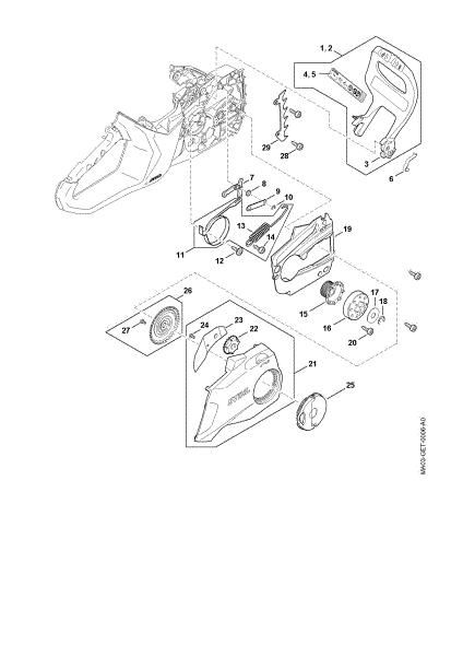 Imagem de Protector, Freio de corrente, Dispositivo tensor da corrente MSA 220.0 C-B