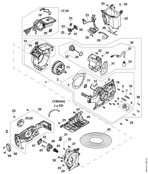 Imagem de A - Motor eléctrico, Módulo electrónico, Depósito de óleo MSA 300.0