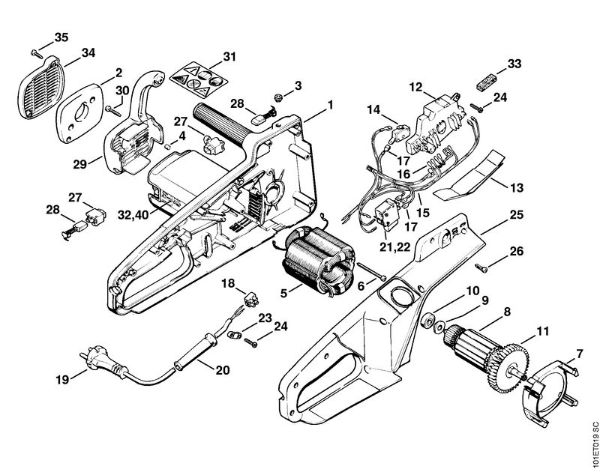 Serras eléctricas (MSE) E 20 C Motor eléctrico E 220 C, E 20 C da marca Stihl
