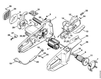 Serras eléctricas (MSE) E 220 C Motor eléctrico E 220 C, E 20 C da marca Stihl