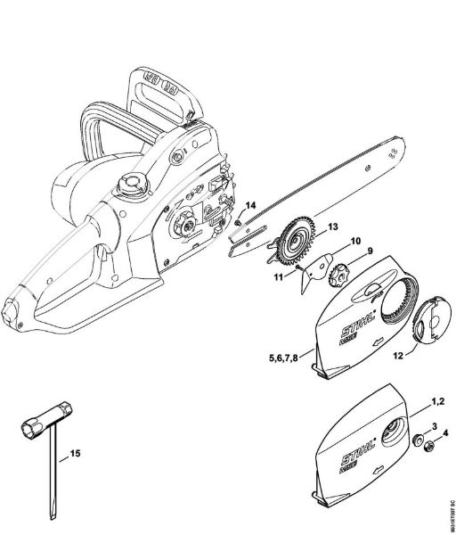 Serras eléctricas (MSE) MSE 170 C-BQ Tampa do carreto, Ferramentas da marca Stihl