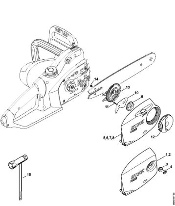 Serras eléctricas (MSE) MSE 190 C-Q Tampa do carreto, Ferramentas da marca Stihl